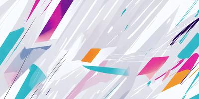 The primary subject of the image is a colorful, abstract artwork featuring a mix of white, blue, and orange colors. The setting is a white background, which provides a clean and minimalist appearance. The visual style is a combination of digital art and illustration, creating a unique and eye-catching design. The colors and mood of the artwork are vibrant and energetic, evoking a sense of movement and creativity.