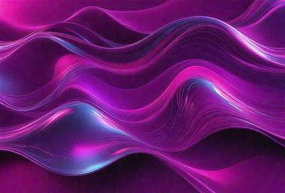 The primary subject of the image is a purple, blue, and pink swirl pattern. The setting is a purple background, and the visual style is a digital art or illustration. The dominant colors and overall atmosphere are vibrant and energetic, creating a sense of movement and flow.