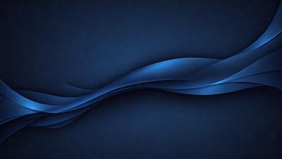 The primary subject of the image is a blue wave, which is the main focus of the scene. The setting is a dark blue background, creating a contrasting and dramatic effect. The visual style is a digital art or illustration, as the wave is depicted in a stylized manner. The dominant colors are blue and black, giving the image a moody and atmospheric feel.