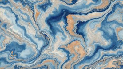 The primary subject of the image is a blue and white marbled pattern, which is the main object, scene, or focus of the image. The setting or background features a blue and white marbled surface, which is the environment, backdrop, or surface visible in the image. The visual style of the image is a photo, as it captures the natural beauty of the marbled pattern. The dominant colors in the image are blue and white, creating a calm and serene atmosphere.