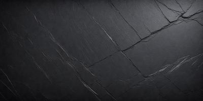 The primary subject of the image is a black marble countertop. The setting is a dark room, and the visual style is a close-up of the marble countertop. The countertop appears to be cracked, giving it a unique and interesting appearance. The colors and mood of the image are dark and moody, with the black marble countertop being the main focus.