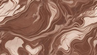 The image features a marbled stone surface with a unique and intricate pattern. The primary subject is the marbled stone, which is the main focus of the image. The setting is a natural environment, with the stone surface being the background. The visual style is a close-up of the marbled stone, showcasing its intricate pattern. The colors and mood of the image are predominantly earthy tones, giving it a natural and organic feel.