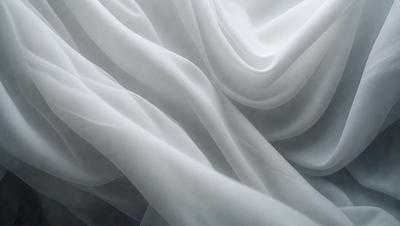 The primary subject of the image is a white sheet of fabric, which is the main object, scene, or focus of the image. The setting or background consists of a white background, which provides a clean and minimalistic appearance. The visual style of the image is a close-up of the white fabric, showcasing its texture and details. The colors and mood of the image are predominantly white, giving it a clean, serene, and calming atmosphere.