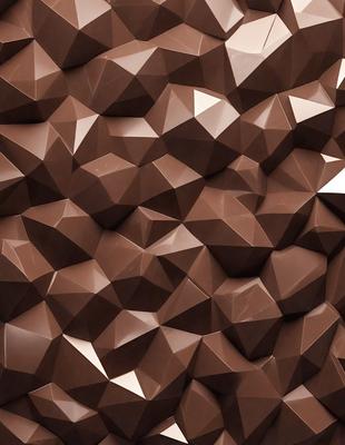 The primary subject of the image is a close-up of a brown, textured surface, possibly a wall or a piece of art. The setting appears to be indoors, with the surface being the main focus of the image. The visual style is a close-up, which emphasizes the intricate details of the surface. The colors and mood of the image are predominantly brown, giving it a warm and earthy atmosphere.
