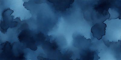 The primary subject of the image is a blue sky with clouds. The setting is a cloudy sky, and the visual style is a painting or drawing. The colors and mood of the image are predominantly blue, creating a calm and serene atmosphere.