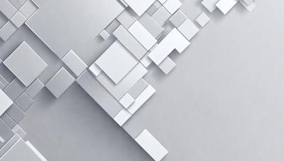 The primary subject of the image is a large, white, three-dimensional structure. The setting is a gray background, which provides a contrasting and neutral environment for the structure. The visual style of the image is a combination of digital art and illustration, as it features a complex and intricate design. The colors and mood of the image are predominantly white and neutral, giving it a clean and minimalist appearance.