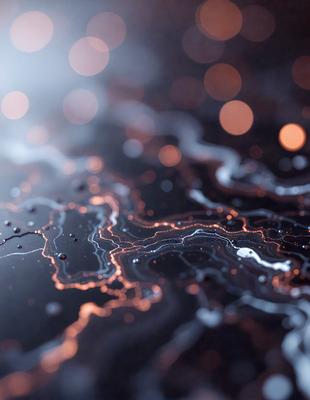 The primary subject of the image is a black background with a pattern of orange dots. The setting appears to be a dark, moody environment. The visual style of the image is a combination of digital art and illustration, creating a unique and intriguing pattern. The dominant colors in the image are black and orange, with the orange dots creating a striking contrast against the black background. The overall atmosphere of the image is mysterious and captivating.