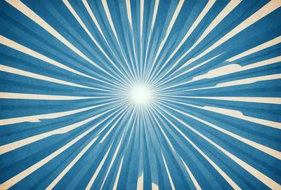 The primary subject of the image is a bright, white light source, which appears to be a sun or a light bulb. The light source is surrounded by a blue and white pattern, giving the scene a vibrant and lively atmosphere. The setting is a blue and white background, which further enhances the visual style of the image. The colors and mood of the image are predominantly blue and white, creating a sense of calmness and tranquility.