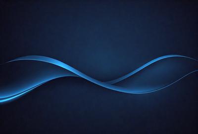 The primary subject of the image is a blue wave pattern. The setting is a dark blue background, which creates a contrasting effect with the wave pattern. The visual style is a digital art or illustration, as the wave pattern is created with a computer or digital tool. The colors and mood of the image are predominantly dark blue, with the wave pattern adding a touch of brightness and movement.