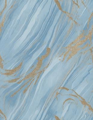 The primary subject of the image is a blue and gold patterned wallpaper. The setting is a blue and gold wallpapered room. The visual style is a patterned wallpaper, which gives the room a unique and elegant appearance. The dominant colors are blue and gold, creating a warm and inviting atmosphere.