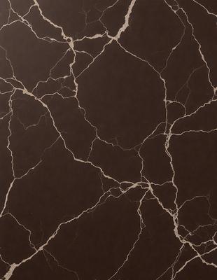 The primary subject of the image is a close-up of a marble surface with a brown and black color scheme. The setting is a room with a brown wall, and the visual style is a photo. The colors and mood of the image are warm and earthy, creating a sense of natural beauty and elegance.