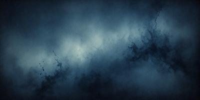 The primary subject of the image is a blue sky with clouds. The setting is a cloudy sky, and the visual style is a painting or drawing. The colors and mood of the image are predominantly blue, creating a calm and serene atmosphere.