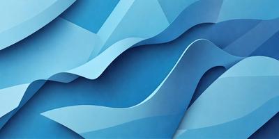 The primary subject of the image is a blue and white wave pattern. The setting is a blue background, and the visual style appears to be a digital art or illustration. The dominant colors are blue and white, creating a calm and serene atmosphere.