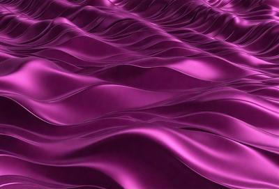 The primary subject of the image is a purple fabric with a wavy pattern. The setting is a close-up of the fabric, showcasing its texture and design. The visual style is a realistic representation of the fabric, capturing its unique features. The colors and mood of the image are predominantly purple, creating a sense of elegance and sophistication.