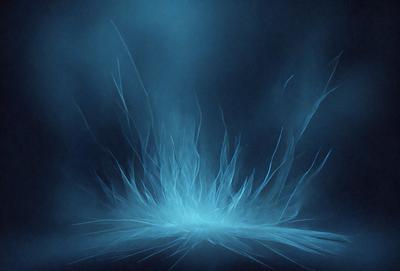 The primary subject of the image is a blue, swirling, and flowing pattern. The setting is a dark blue background, which creates a contrasting and dramatic effect. The visual style is a combination of digital art and illustration, as the swirling pattern appears to be a digital creation. The colors and mood of the image are predominantly dark and moody, with the blue hues adding a sense of depth and mystery to the scene.