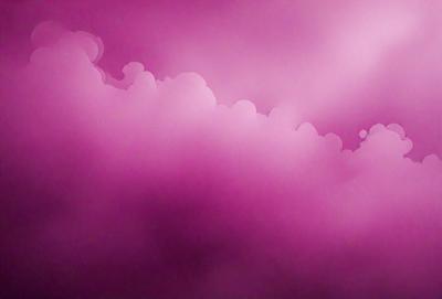 The primary subject of the image is a pink cloud, which is the main focus of the scene. The cloud is set against a purple background, creating a visually striking contrast. The image appears to be a digital art or illustration, showcasing the artist's creativity and skill in depicting the cloud. The overall atmosphere of the image is vibrant and lively, with the pink and purple colors evoking a sense of warmth and energy.