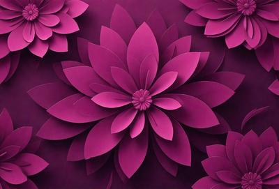 The primary subject of the image is a purple flower, which is the main object, scene, or focus of the image. The setting/background features a purple wall, which adds to the overall atmosphere of the image. The visual style of the image is a combination of photo and digital art, creating a unique and eye-catching design. The dominant colors in the image are purple, which is the color of the flower and the wall, and pink, which is the color of the flower's petals. The overall