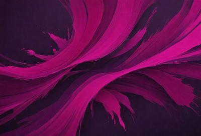 The primary subject of the image is a large, swirling, and vibrant pink painting. The painting is displayed on a purple background, creating a striking contrast between the two colors. The visual style of the painting appears to be a mix of digital art and illustration, giving it a unique and artistic appearance. The dominant colors in the painting are pink and purple, creating a warm and inviting atmosphere.