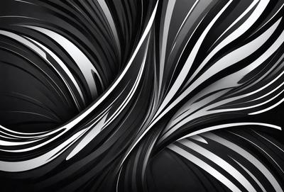 The primary subject of the image is a black and white zebra pattern. The setting is a black background, which contrasts with the zebra pattern. The visual style is a digital art or illustration, as the zebra pattern is created using a computer or other digital tools. The dominant colors are black and white, giving the image a classic and timeless appearance.
