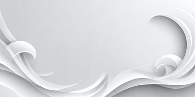 The primary subject of the image is a white sheet of paper with a pattern of waves on it. The setting is a white background, and the visual style appears to be a digital art or illustration. The colors and mood of the image are predominantly white, giving it a clean and minimalist appearance.