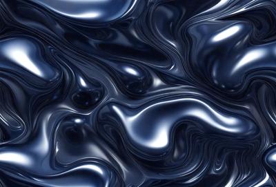 The primary subject of the image is a close-up of a blue, metallic surface, possibly a metal or a blue-tinted glass. The setting appears to be a dark room, with the blue surface being the main focus of the image. The visual style is a close-up, which emphasizes the details of the blue surface. The colors and mood of the image are predominantly blue, creating a calm and serene atmosphere.