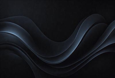The primary subject of the image is a blue wave or flowing water, which appears to be a digital art or illustration. The setting is a dark background, which adds to the overall mood of the image. The visual style is modern and captivating, with the blue wave being the main focus of the scene.