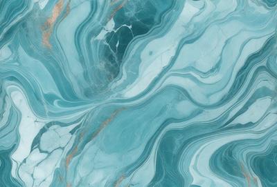 The primary subject of the image is a blue and white marble tile. The setting is a bathroom, with the marble tile covering the walls and floor. The visual style is a close-up of the tile, showcasing its intricate patterns and textures. The dominant colors are blue and white, creating a serene and calming atmosphere in the bathroom.