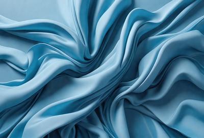 The primary subject of the image is a blue fabric, which appears to be a piece of cloth or a curtain. The setting is a room with a blue background, which creates a cohesive and visually appealing environment. The visual style of the image is a close-up of the blue fabric, showcasing its texture and details. The dominant colors in the image are blue, which creates a calm and soothing atmosphere.