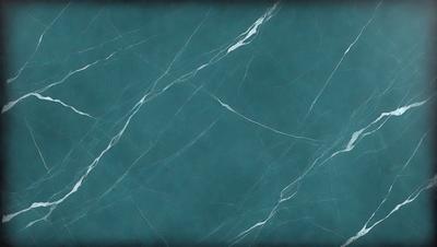 The primary subject of the image is a blue marble wall with a pattern of white veins. The setting is a room with a blue background, and the visual style is a photo. The dominant colors are blue and white, creating a calm and serene atmosphere.