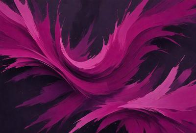 The primary subject of the image is a large, purple, swirling pattern. The setting is a black background, which contrasts with the vibrant purple swirls. The visual style appears to be a combination of digital art and illustration, creating a dynamic and eye-catching design. The dominant colors are purple and black, giving the image a bold and striking appearance.