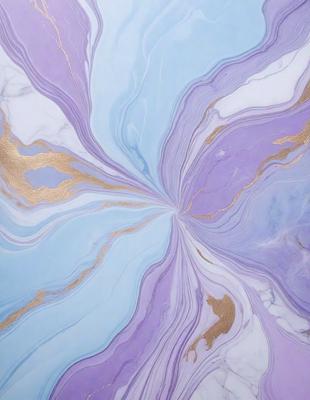 The primary subject of the image is a purple and blue marbled stone, which is the main object, scene, or focus of the image. The setting/background features a marbled stone surface, which is the environment, backdrop, or surface visible in the image. The visual style of the image is a photo, as it captures the natural beauty of the marbled stone. The colors and mood of the image are predominantly purple and blue, creating a serene and calming atmosphere.