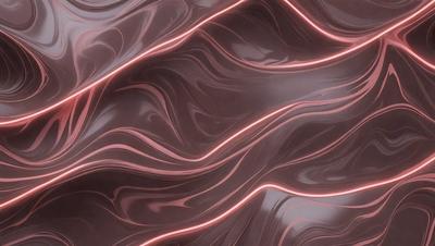 The primary subject of the image is a close-up of a brown and pink marbled surface. The setting is a dark room, and the visual style appears to be a combination of a photo and digital art. The dominant colors are brown and pink, creating a warm and inviting atmosphere.