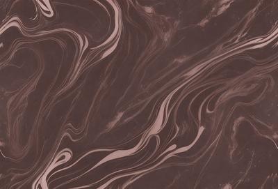 The image features a brown and white marbled pattern on a brown surface. The primary subject is a close-up of the marbled pattern, which creates a visually interesting and textured appearance. The setting is a brown background, which complements the marbled pattern. The visual style is a close-up of the marbled pattern, showcasing its intricate details. The colors and mood of the image are warm and earthy, with the brown and white marbled pattern creating a sense of depth and complexity.