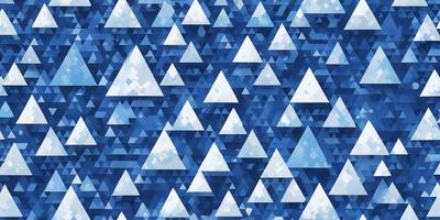 The primary subject of the image is a blue and white pattern of triangles. The setting is a blue background, and the visual style is a digital art or illustration. The dominant colors are blue and white, creating a calm and soothing atmosphere.