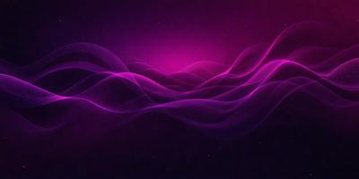 The primary subject of the image is a purple wave or ripple pattern. The setting is a dark, purple background, which creates a moody atmosphere. The visual style is a digital art or illustration, as the wave pattern is created using a computer or digital tool. The dominant colors are purple and black, with the purple wave being the main focus of the image.