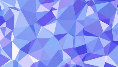 The primary subject of the image is a blue geometric pattern, which is the main focus of the image. The setting is a blue background, and the visual style is a digital art or illustration. The dominant colors are blue and purple, creating a calm and soothing atmosphere.