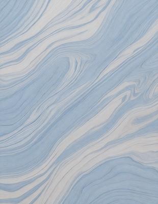 The primary subject of the image is a blue and white marbled surface, which appears to be a painting or a digital artwork. The setting is a blue and white ocean, creating a serene and calming atmosphere. The visual style is a combination of painting and digital art, giving the image a unique and artistic appearance. The dominant colors are blue and white, which contribute to the overall mood of the scene.