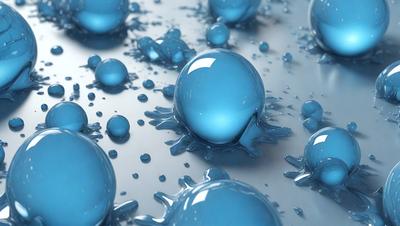 The primary subject of the image is a collection of blue bubbles floating on a blue surface. The setting appears to be a digital art or illustration, as the bubbles are arranged in a visually appealing manner. The visual style is modern and captivating, with the blue color and bubbles creating a sense of depth and movement. The overall atmosphere is calm and serene, with the blue bubbles providing a sense of tranquility and beauty.