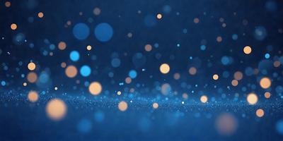 The primary subject of the image is a blue background with a pattern of white lights. The setting appears to be a night sky, and the visual style is a digital art or illustration. The dominant colors are blue and white, creating a serene and calming atmosphere.