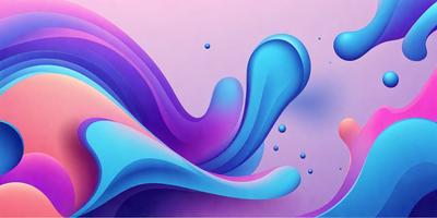 The primary subject of the image is a blue and purple wave, which is the main focus of the scene. The wave is depicted in a digital art style, giving it a vibrant and colorful appearance. The setting is a purple background, which complements the colors of the wave. The overall atmosphere of the image is lively and energetic, with the blue and purple hues creating a sense of movement and dynamism.