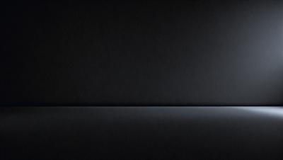 The primary subject of the image is a black background. The setting is a dark room, and the visual style is a black and white photo. The colors and mood of the image are predominantly dark and moody, creating a dramatic atmosphere.