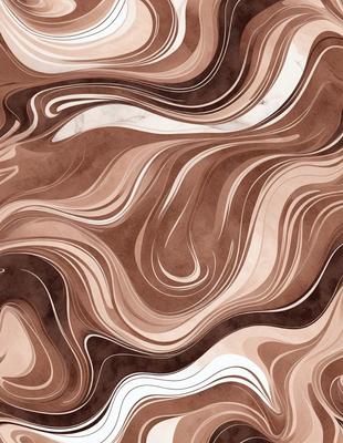 The primary subject of the image is a marble-like pattern, which is the main focus of the image. The setting is a brown and white marbled surface, which serves as the backdrop for the pattern. The visual style of the image is a combination of a photo and digital art, creating a unique and intricate design. The colors and mood of the image are predominantly brown and white, giving it a natural and elegant appearance.