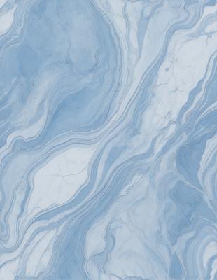 The primary subject of the image is a blue and white marble tile. The setting is a bathroom, as indicated by the presence of the marble tile. The visual style is a close-up of the tile, showcasing its intricate design. The dominant colors are blue and white, creating a clean and elegant atmosphere.