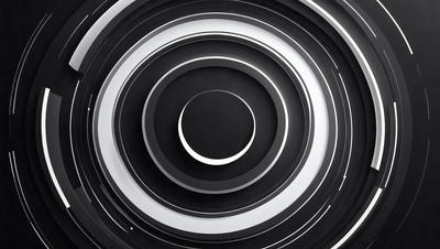 The primary subject of the image is a black and white circle, which is the main object, scene, or focus of the image. The setting or background is a black and white surface, which adds to the overall atmosphere of the image. The visual style of the image is a combination of photo and digital art, creating a unique and artistic representation of the circle. The colors and mood of the image are predominantly black and white, giving it a classic and timeless feel.