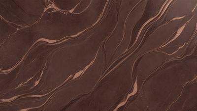 The primary subject of the image is a brown leather material, which appears to be a leather-like fabric or a leather-like wallpaper. The setting is a room with a brown leather wall, and the visual style is a close-up of the leather material. The colors and mood of the image are warm and earthy, with the brown leather material being the dominant color.