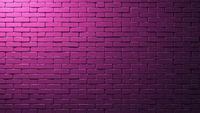 The primary subject of the image is a purple brick wall. The setting is a brick wall, and the visual style is a photo. The dominant colors are purple and pink, creating a warm and inviting atmosphere.