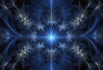 The primary subject of the image is a blue and white swirling pattern, which appears to be a digital art or illustration. The setting is a dark blue background, creating a contrasting and visually striking scene. The visual style is a combination of digital art and illustration, with the swirling pattern being the main focus of the image. The colors and mood of the image are predominantly blue and white, giving it a calm and serene atmosphere.