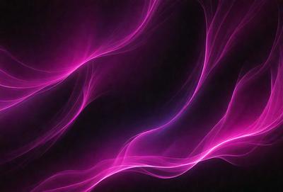 The primary subject of the image is a purple and pink flowing pattern, which appears to be a digital art or illustration. The setting is a dark background, which contrasts with the vibrant colors of the flowing pattern. The visual style suggests a modern and artistic approach to the image. The dominant colors are purple and pink, creating a sense of calmness and creativity.