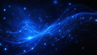 The primary subject of the image is a blue, swirling, and glowing light. The light appears to be a blue nebula, which is a cloud of gas and dust in space. The setting is a dark background, which contrasts with the bright blue light. The visual style of the image is a digital art or illustration, as it captures the swirling and glowing nature of the nebula. The colors and mood of the image are predominantly blue, creating a serene and
