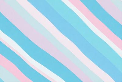 The primary subject of the image is a blue and white striped pattern. The setting is a wall, and the visual style appears to be a digital art or illustration. The dominant colors are blue and white, creating a calm and soothing atmosphere.